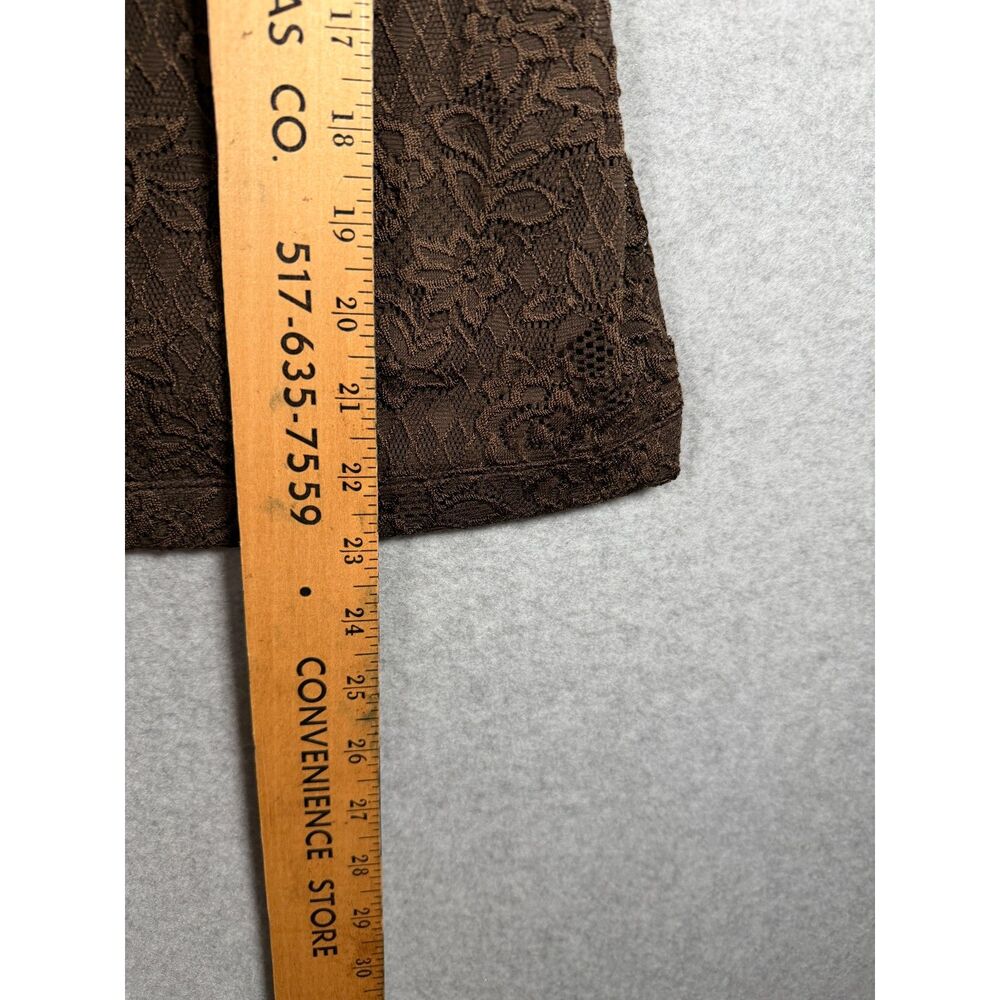 Chico’s Brown Floral Lace Overlay Tank Top Size 3 XL 16/18 3860 - Picture 4 of 5
